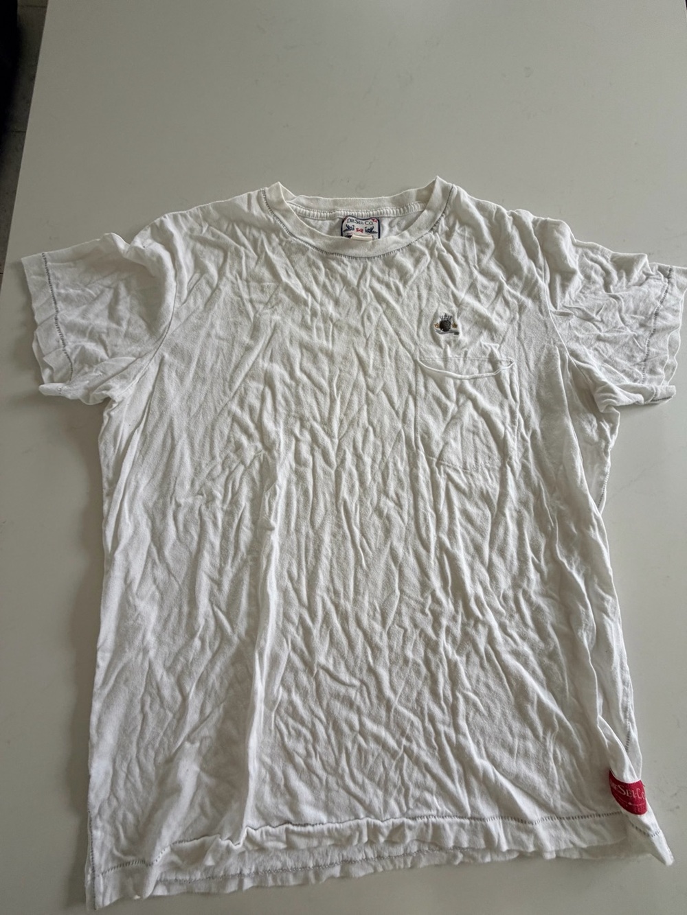 Y2K Diesel White Men’s Short Sleeve Pocket T-Shirt
